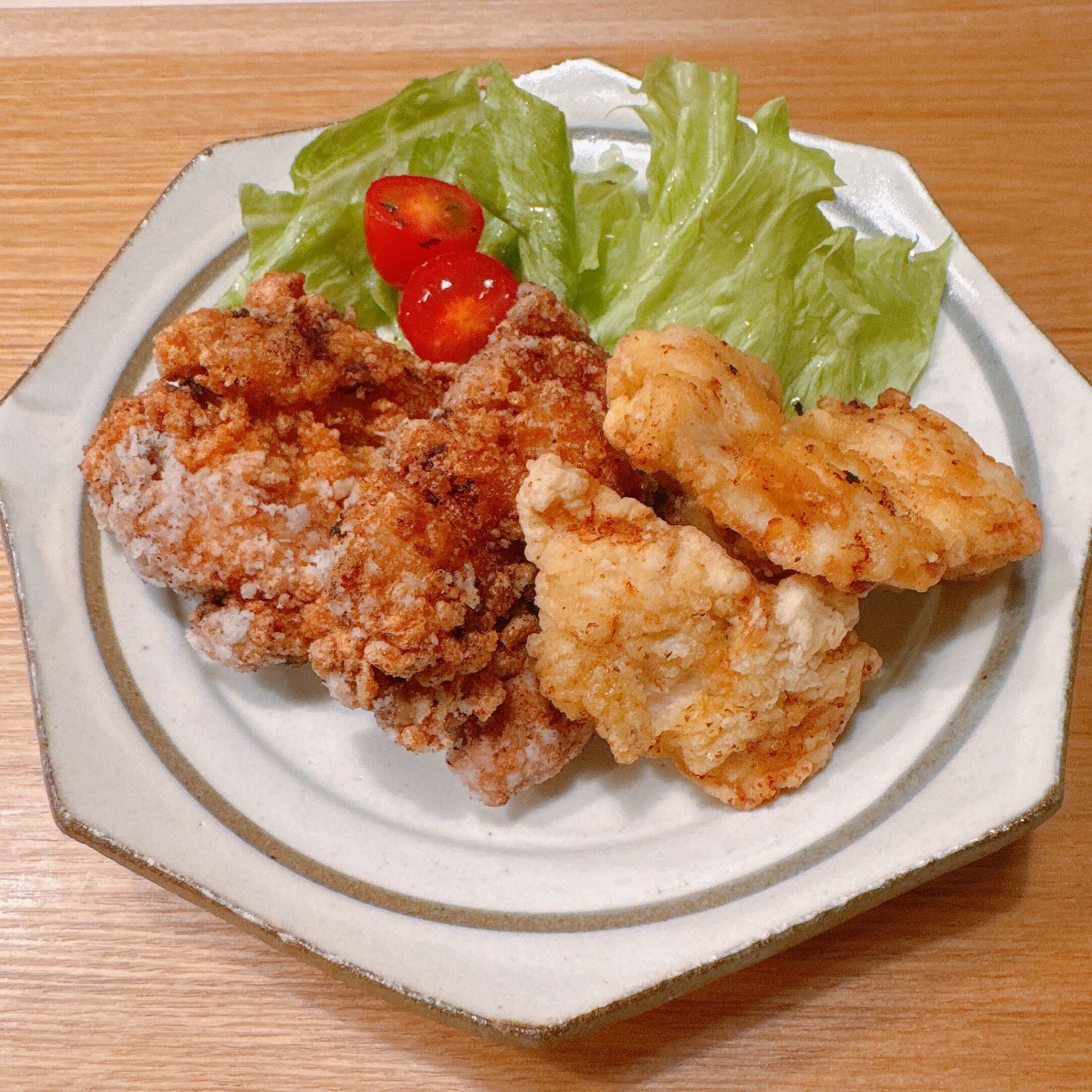 2色鶏から揚げの盛り付け写真